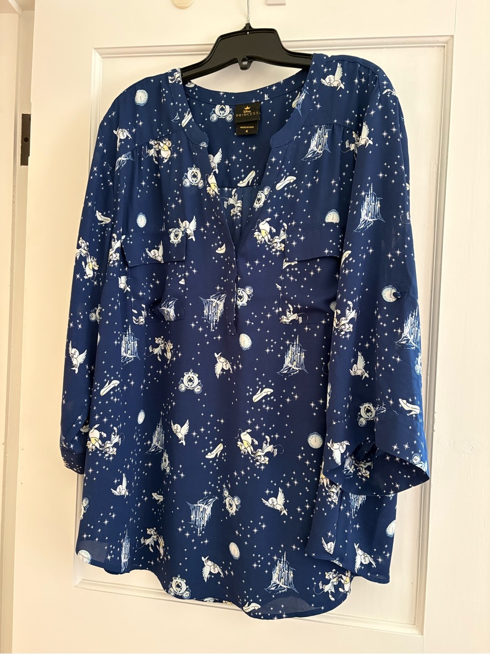 Torrid Women's Blue Disney Cinderella Print Blouse
